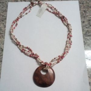Beaded and Wood necklace